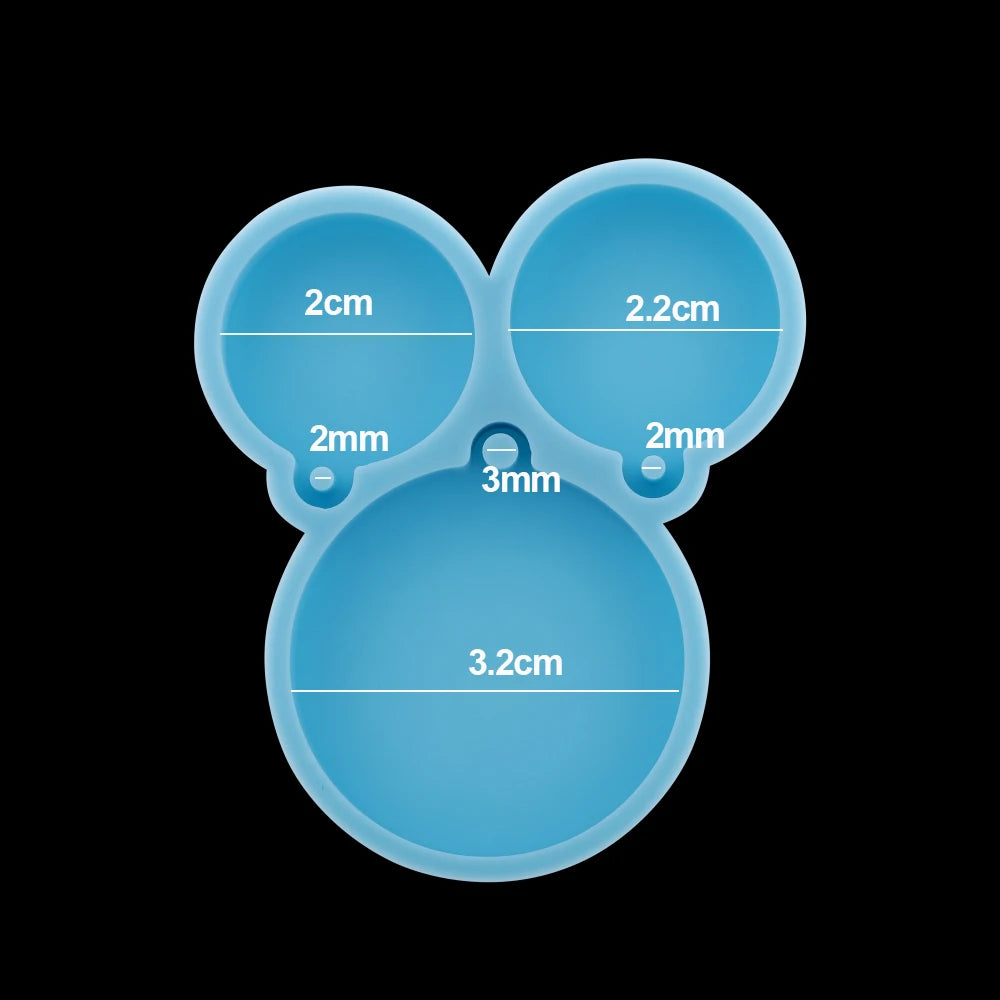 Dog Tag Bone Shaped Keychain Casting Silicone Mold for DIY Key Chain Pendant Crystal Epoxy Resin Molds Craft Jewelry Making Tool