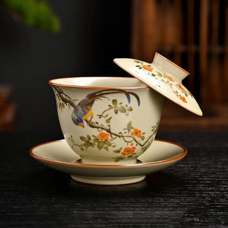 Retro infuser bowl designed for Kungfu tea lovers, collectors, and anyone who appreciates refined tea ware.