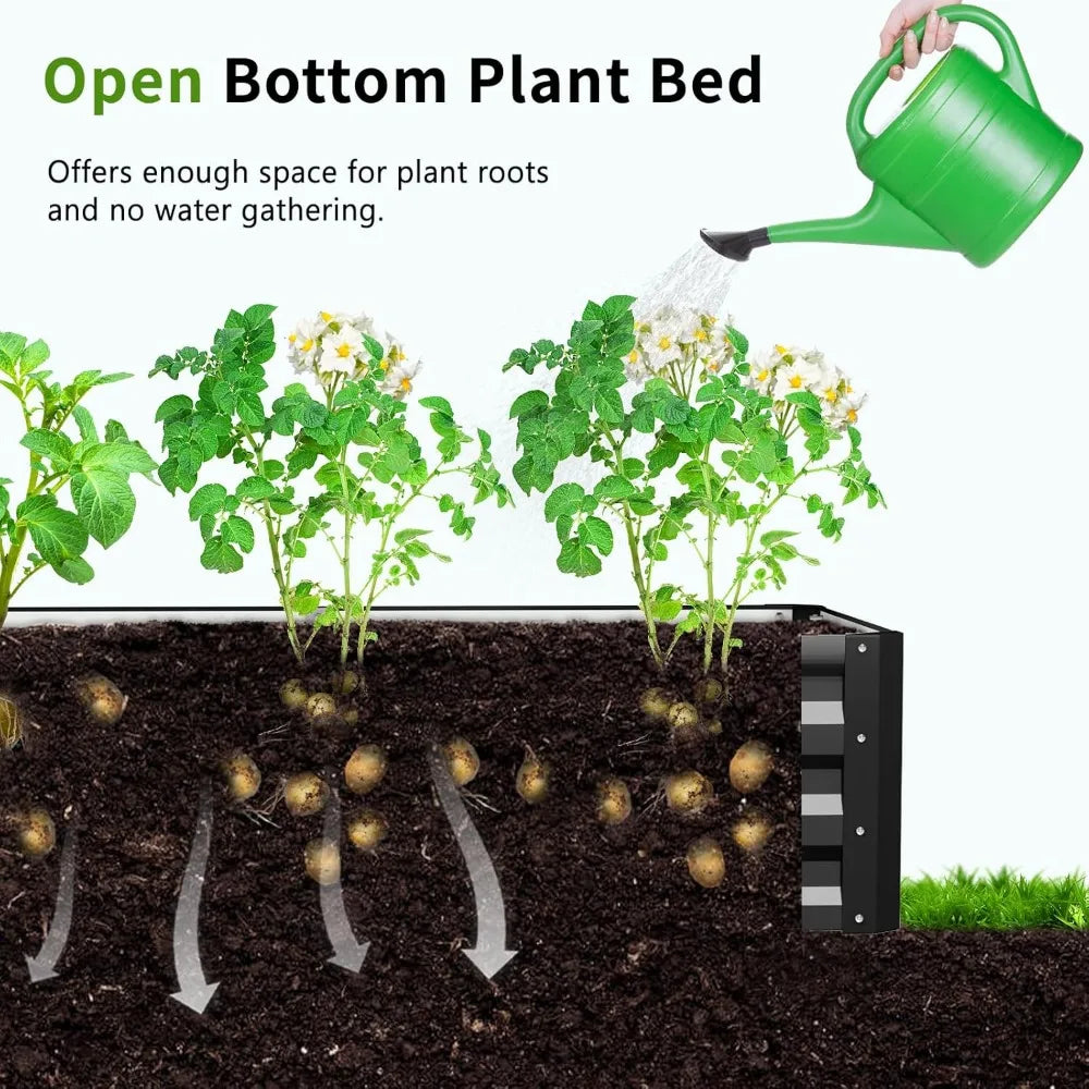 Grow vertically and beautifully with this 3‑in‑1 Raised Garden Bed. The 87" arch trellis supports climbing plants while the galvanized planter box creates a sturdy, stylish outdoor growing space.