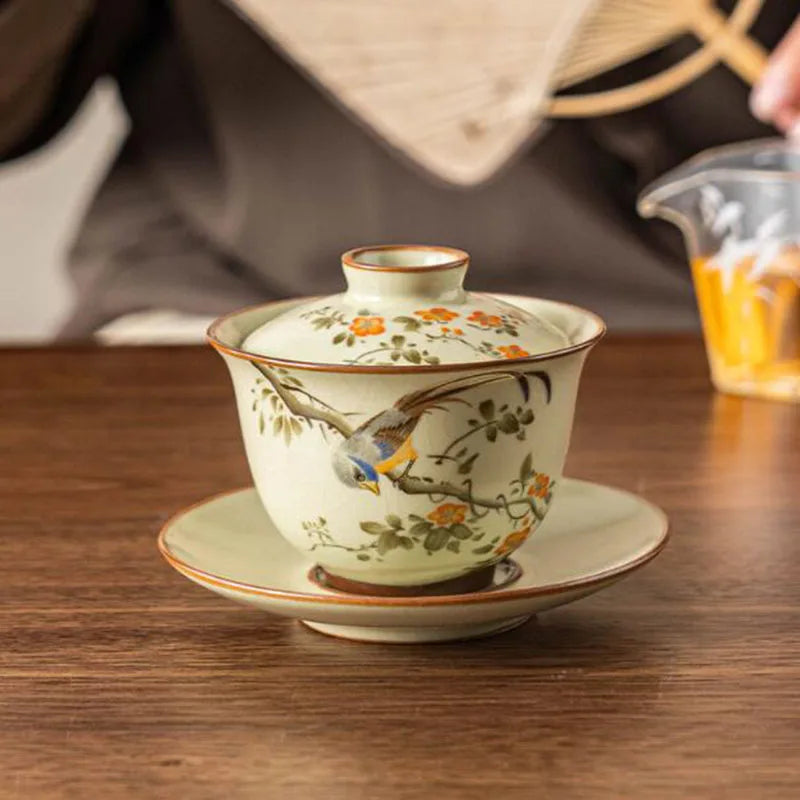 Retro infuser bowl designed for Kungfu tea lovers, collectors, and anyone who appreciates refined tea ware.