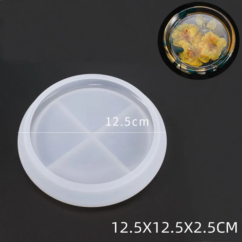 Round Concrete Candle Jar Silicone Mould Diy Handmade Succulent Cement Planter Resin Silicone Mold Gypsum Storage Box Home Decor