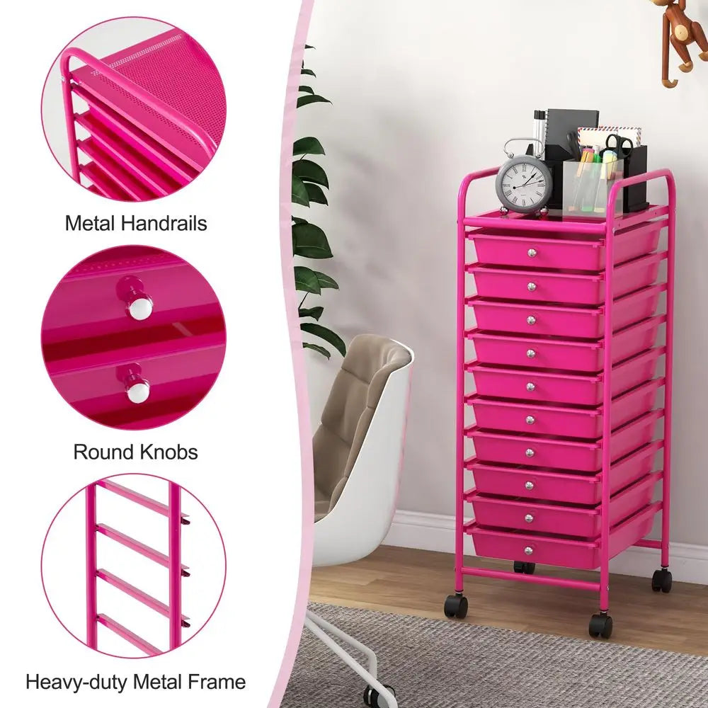 Foldable Utility Cart on 4 Rotate Wheels, with Telescoping Handle, Portable.