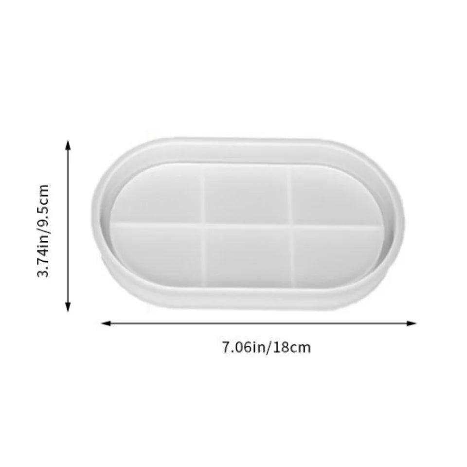 1/2pcs Vase Tray Silicone Mold, Oval Coaster Mold And Bottle Container Mold, Candy Container, Flower Pot, Gift, Home Decoration
