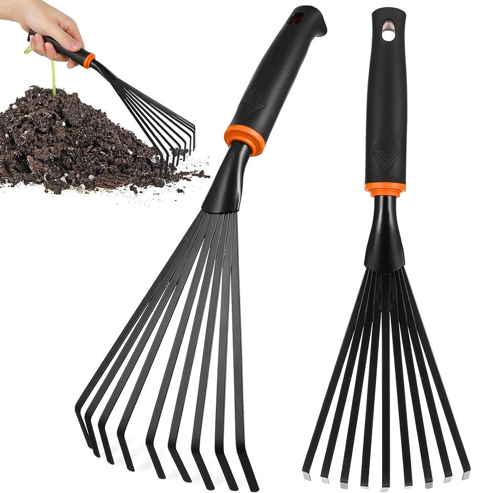 Garden Hand Tool Set - Stainless Steel Trowel Transplanter Cultivator for Planting, Weeding,  Flowers Gardening with Ergonomic