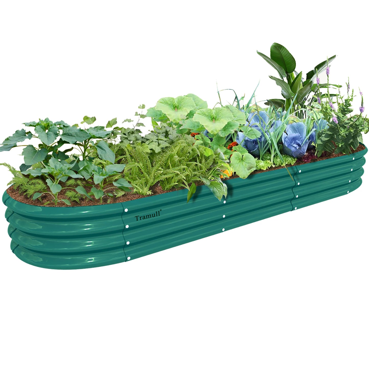 12×2×1 ft Galvanized Raised Garden Bed