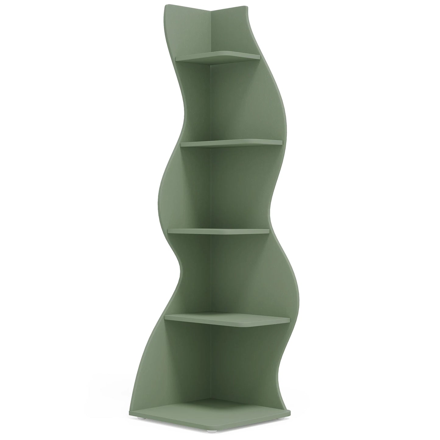 Tribe signs Corner Shelf, Modern 5-Tier Wall Corner Bookshelf, Stylish Corner Small Bookcase Storage Rack Plant Stand