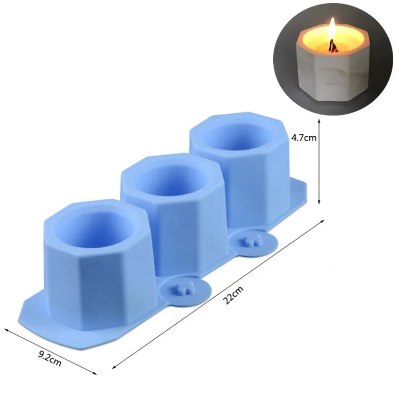 Round Concrete Candle Jar Silicone Mould Diy Handmade Succulent Cement Planter Resin Silicone Mold Gypsum Storage Box Home Decor