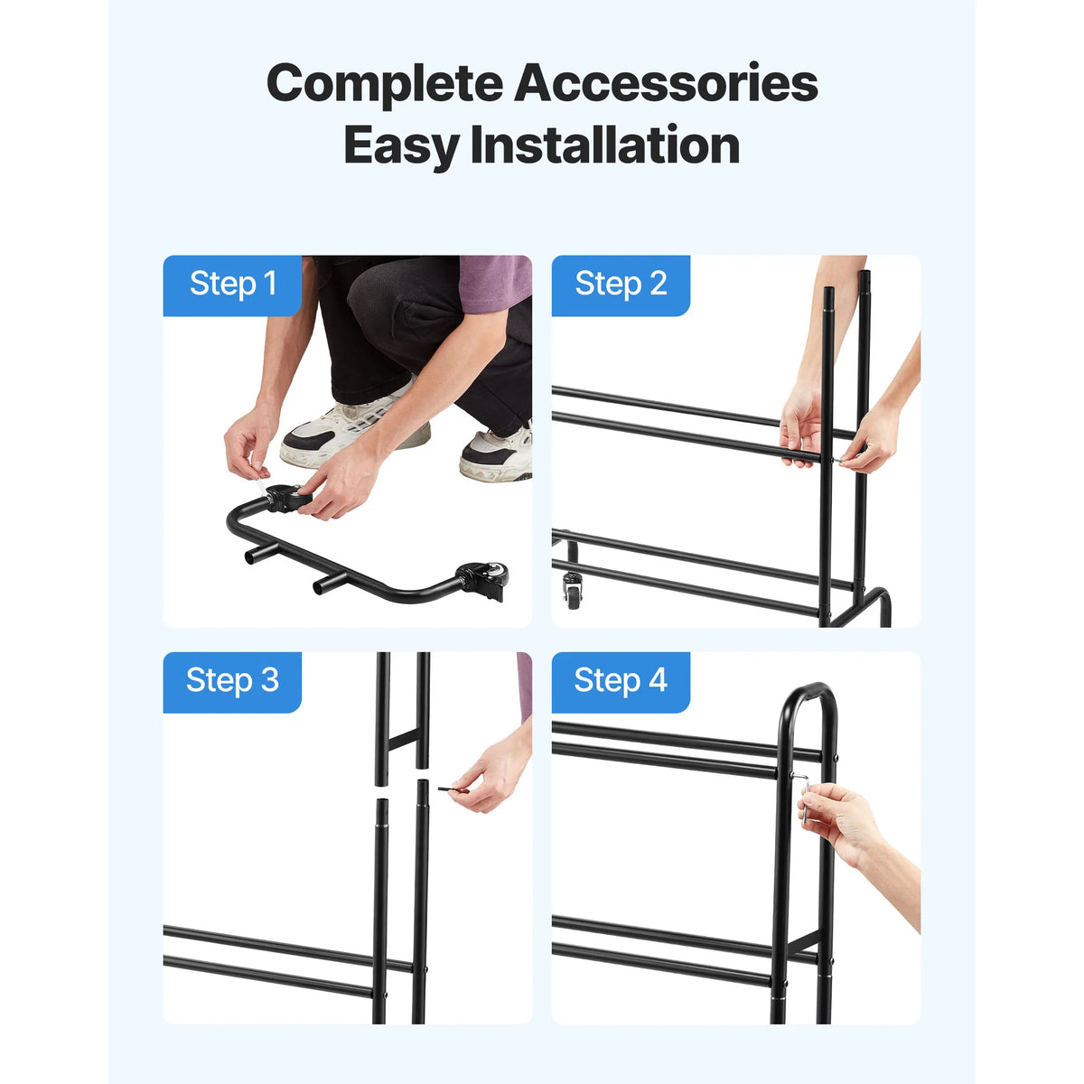 4 Tier 3D Printer Filament Rolling Filament Spool Storage Rack with Wheels for Office Workshop 3D Printing Station