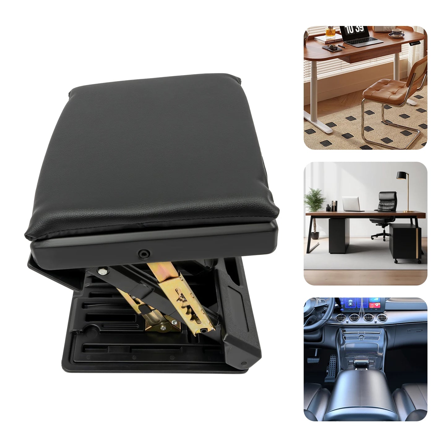 4 Height Level Ergonomic Foldable Footrest Adjustable Foot Rest Portable Footrest Capacity 80kg