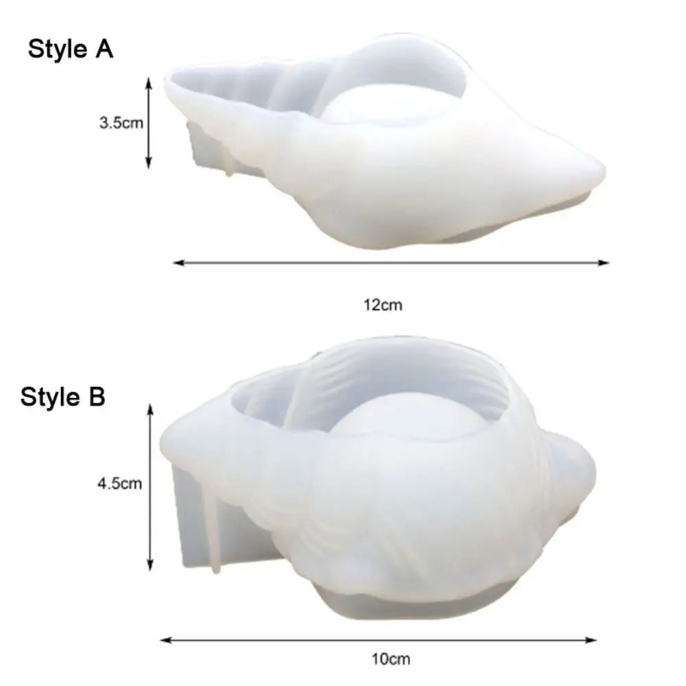 Home Decor Sea Shell Conch Silicone Molds 3D Storage Box Resin Molds Gypsum Handmade Candle Mould DIY