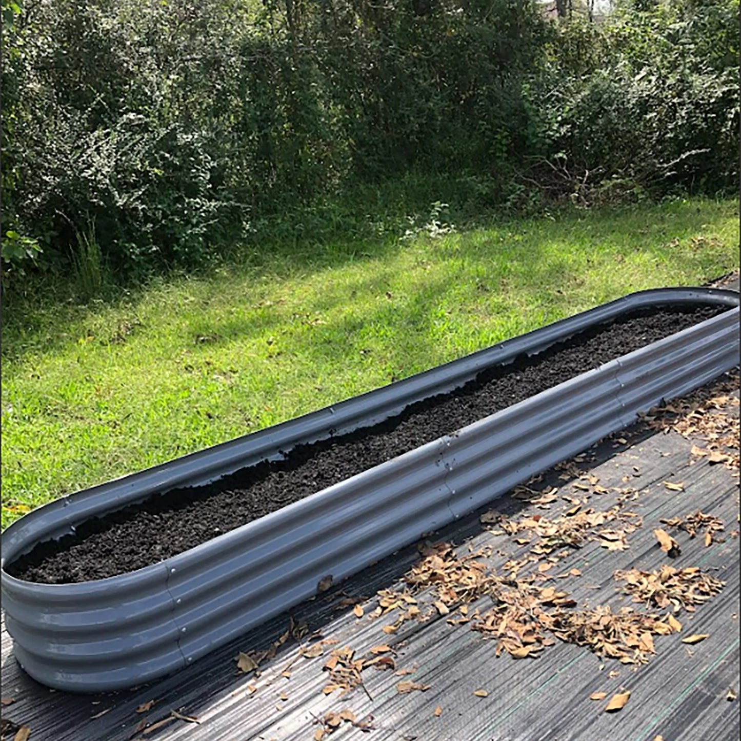 12×2×1 ft Galvanized Raised Garden Bed