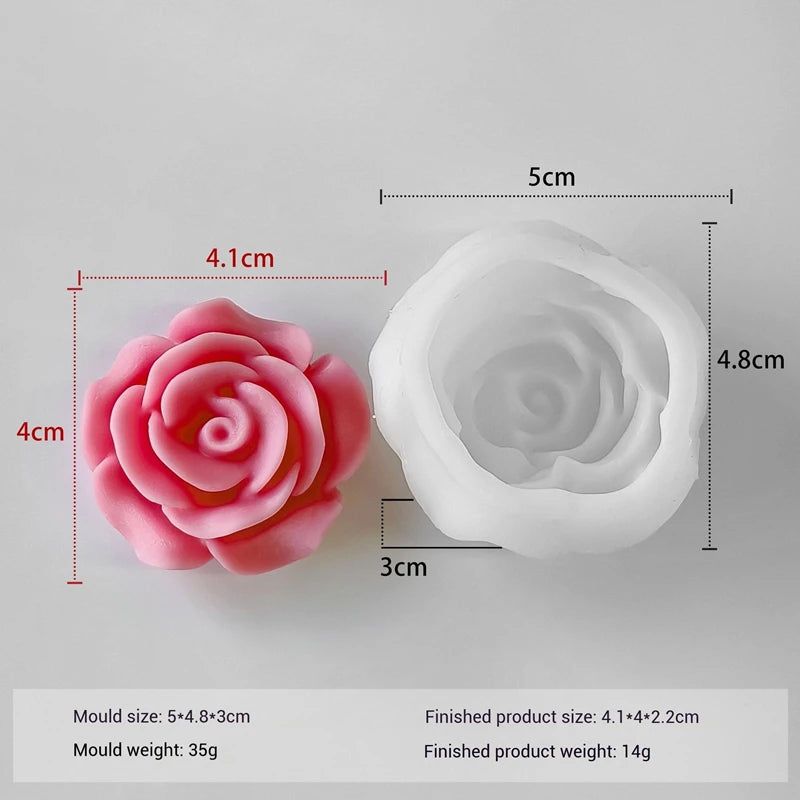 Flower Silicone Molds 3D Daisy Rose Peony Chocolate Cake Baking Mold Handmade Candle Soap Gypsum Resin Handicraft Making Tools