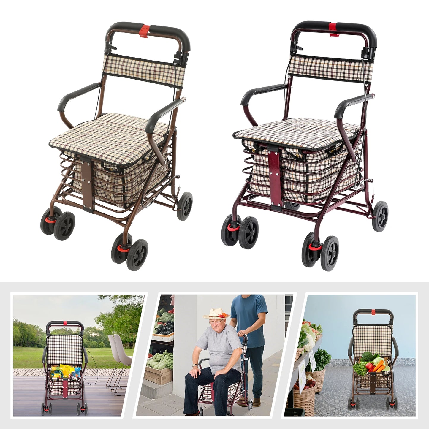 Comfortable walking aid designed to support seniors with confidence and independence.